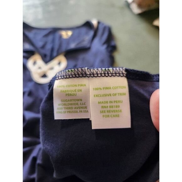 Lilly Pulitzer Womens Brewster Short Sleeve T-Shirt Dress In True Navy sz Small - Picture 5 of 7
